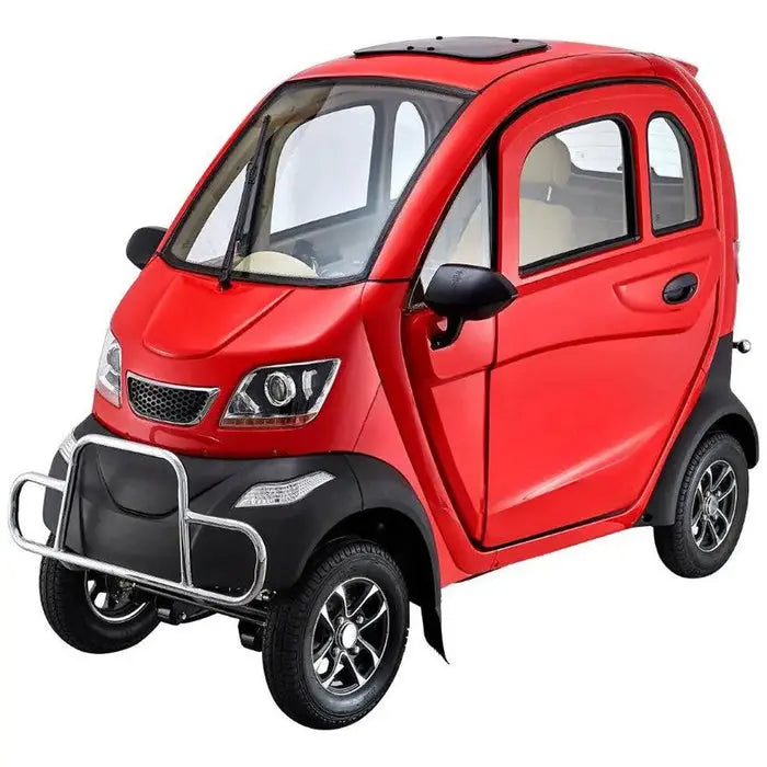 Green Transporter Q-Runner 4-Wheel Electric Mobility Scooter with Handlebar Controls