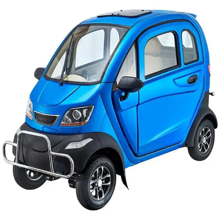 Green Transporter Q-Runner 4-Wheel Electric Mobility Scooter with Handlebar Controls